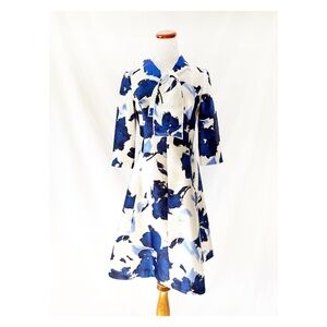 Oscar de la Renta Floral Silk Dress Size 4